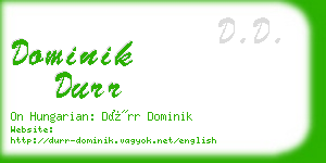 dominik durr business card